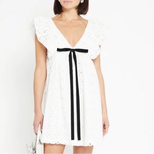 FEW MODA OPT Didi Dress in White Eyelet